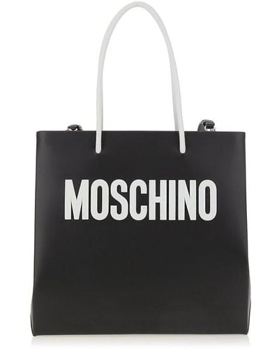 Moschino Logo Lettering Tote Bag - Black