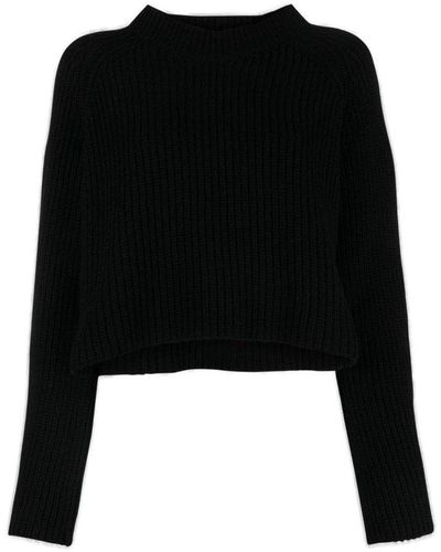 Societe Anonyme Emma Crewneck Cropped Sweater - Black