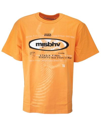 MISBHV Logo Printed Crewneck T-shirt - Yellow