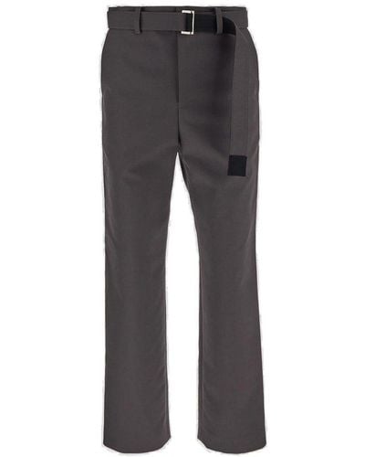 Sacai X Carhartt Wip Belted Waist Pants - Grey