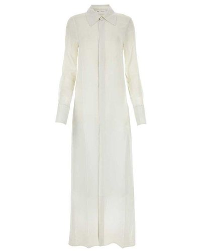 Ami Paris Paris Long-sleeved Shirt Dress - White