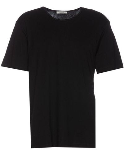 Lemaire Relaxed Fit Crewneck T-shirt - Black