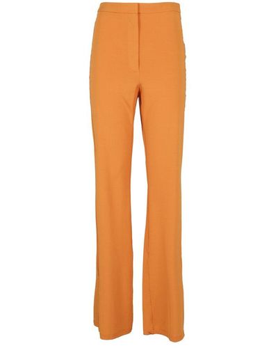 REMAIN Birger Christensen High Waist Wide Leg Trousers - Orange