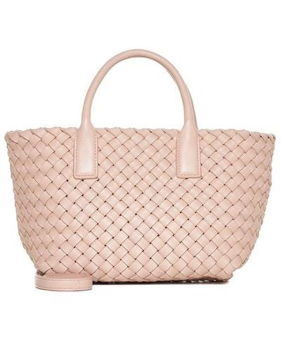 Bottega Veneta Intreccio Top Handle Bag - Pink