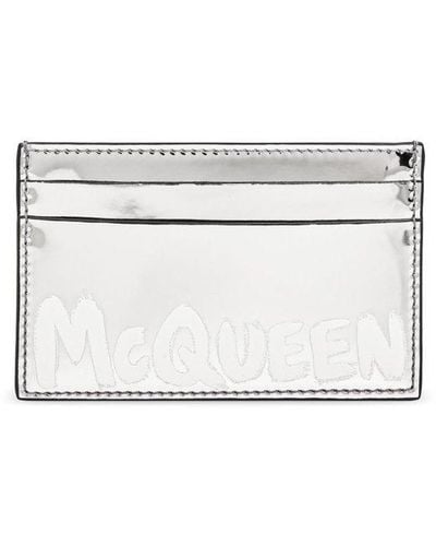 Alexander McQueen Logo Printed Cardholder - White