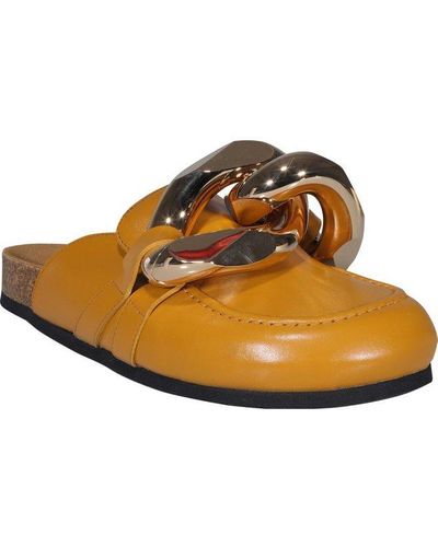 JW Anderson Chain Loafer Mules - Yellow
