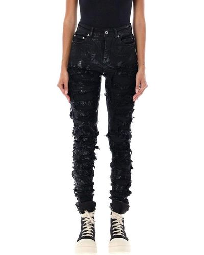 Rick Owens DRKSHDW Detroit Cut Out Jeans - Black