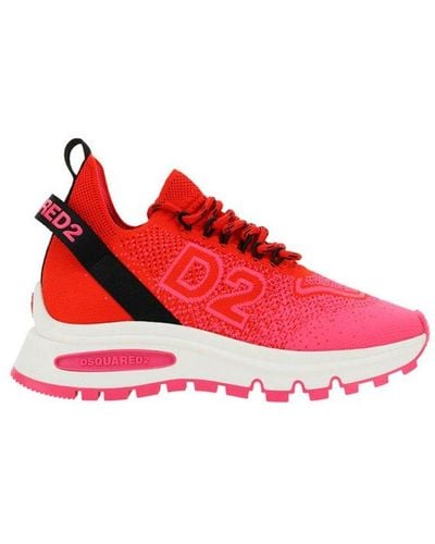 DSquared² Lace-up Trainers - Red