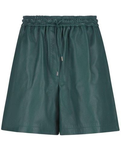 Loewe Elasticated-waist Drawstring Shorts - Green