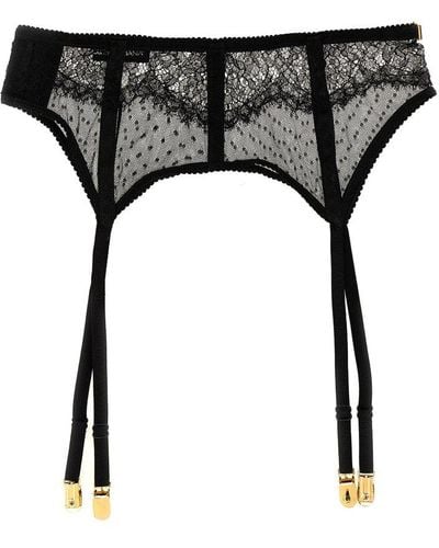 Dolce & Gabbana Lace Garters Socks - Black