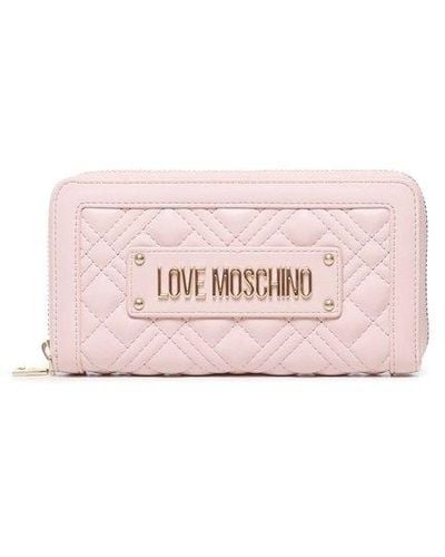 Love Moschino Wallet With Logo - Pink