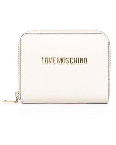 Love Moschino Bi-Fold Wallet With Logo - White