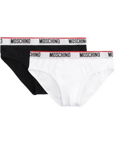Moschino Set Of Two Logo Band Briefs - Black