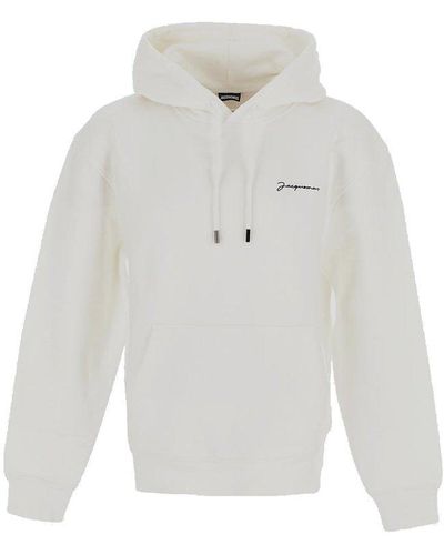 Jacquemus Embroidered Logo Hoodie - White