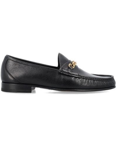Tom Ford Chain-linked Slip-on Loafers - Black