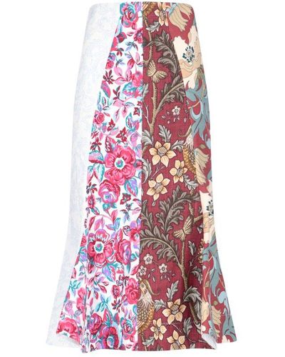 Marine Serre Colour Cotton Skirt - Multicolour