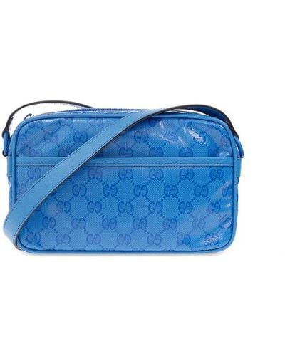 Gucci Shoulder Bag With Monogram, - Blue