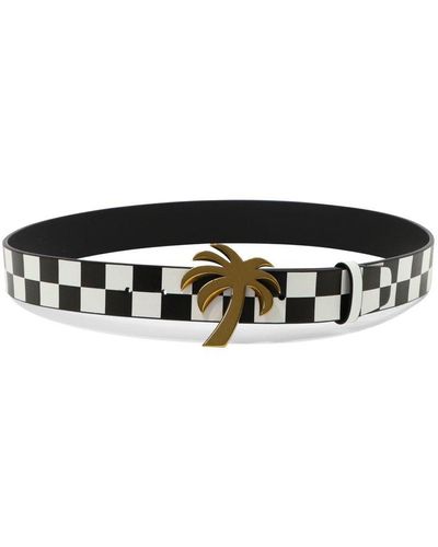 PA Monogram leather belt, Palm Angels