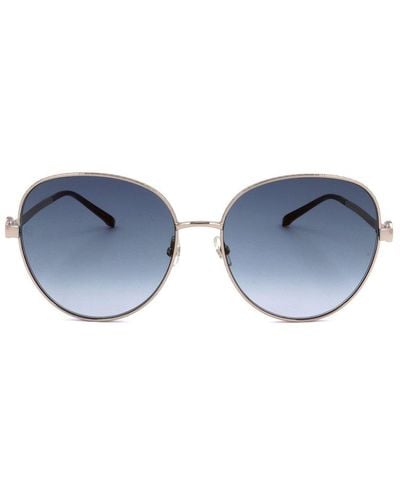 Elie Saab Round Frame Sunglasses - Blue