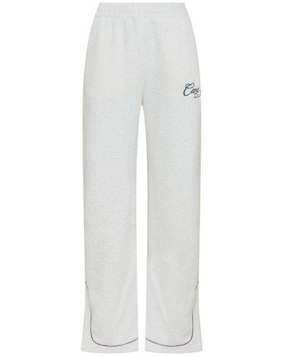 Casablancabrand Caza Logo Embroidered Terry Track Trousers - White