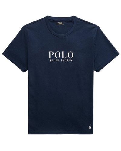 Polo Ralph Lauren Crewneck Logo Printed T-shirt - Blue