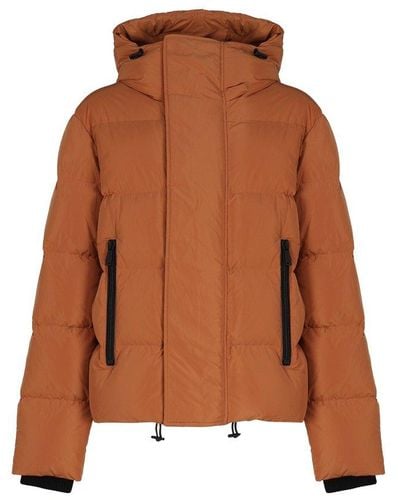 DSquared² Funnel-neck Quilted Hooded Puffer Jacket - Brown