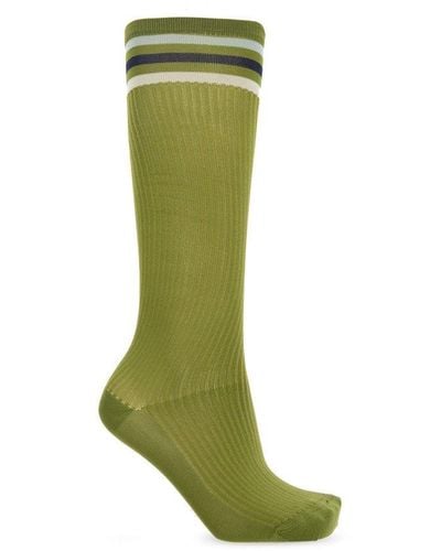 Marni Striped Socks, - Green