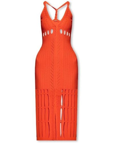 Cult Gaia Marina Cut-out Knitted Dress - Red