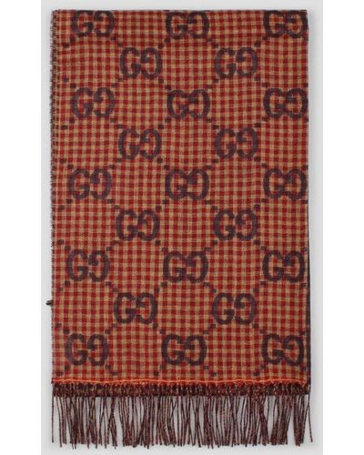 Gucci Wool Scarf, - Red