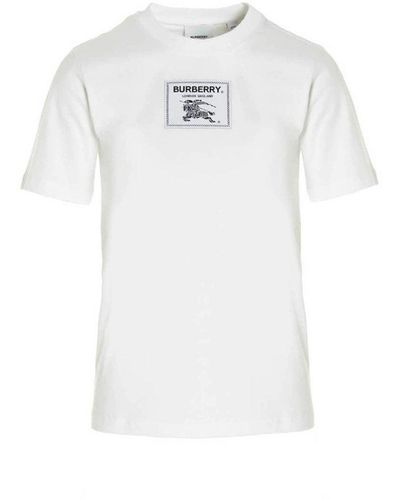 Burberry Logo Patch Crewneck T-shirt - White