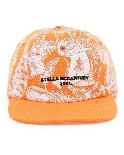 Stella McCartney Mushrooms Print Baseball Cap - Orange
