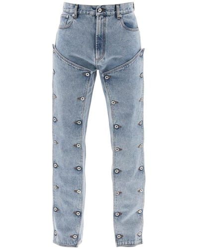 Y. Project Jeans With Detachable Panels - Blue