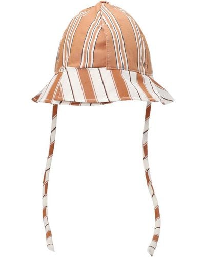 Sunnei Striped Bucket Hat - White