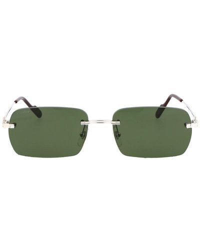 Cartier Eyewear Rectangle-frame Sunglasses - Green