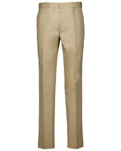 Alexander McQueen Mid-rise Tapered Pants - Natural