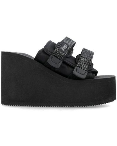 Blumarine X Suicoke Embellished Wedge Sandals - Black