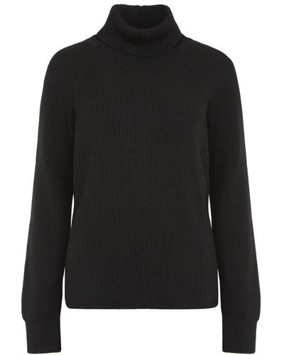 Max Mara Studio Cambio Wool Turtleneck Sweater - Black