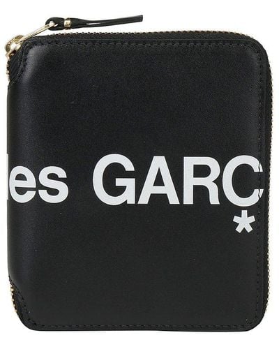 Comme des Garçons Logo Zip-around Wallet - Black