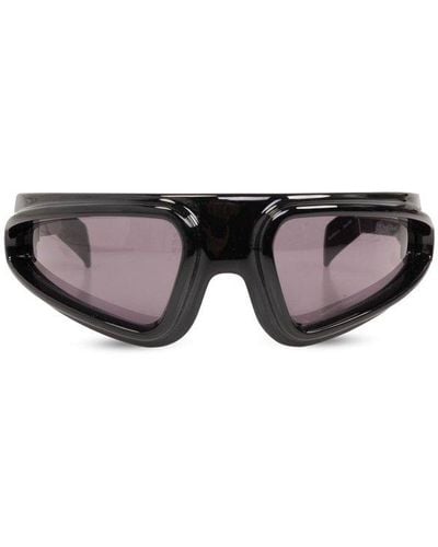 Rick Owens Ryder Wrap Around Frame Sunglasses - Black