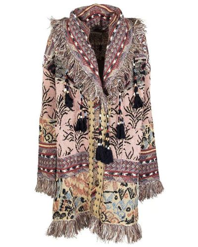 Etro Jacquard Inlaid Button-up Knitted Coat - Multicolor