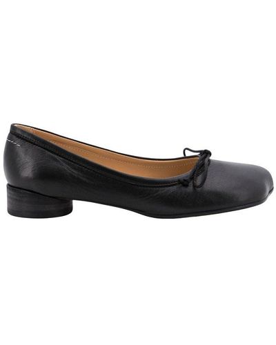 MM6 by Maison Martin Margiela Bow Detailed Round-toe Ballet Flats - Brown
