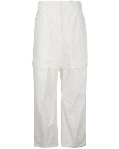 Juun.J Panelled Cargo Trousers - White