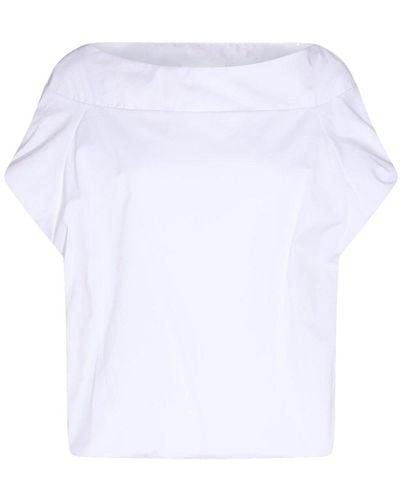 Dries Van Noten Batwing Sleeved Camas Shirt - White
