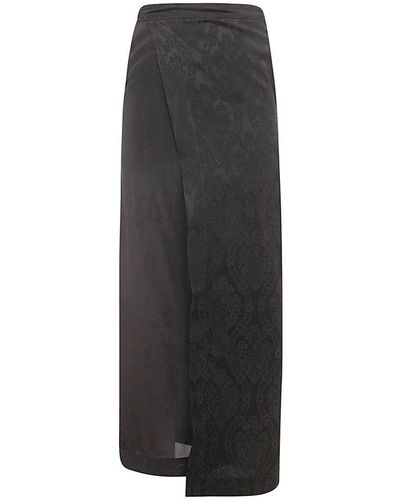 Uma Wang Asymmetric Hem Wrap Skirt - Grey