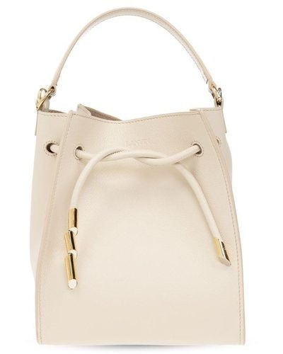 Lanvin Sequence Rope-detailed Bucket Bag - Natural