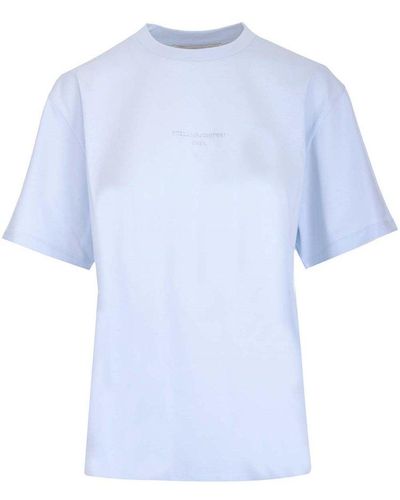 Stella McCartney 2001 Logo Organic-cotton T-shirt - Blue