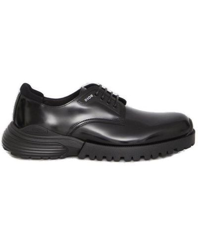 Dior Lace-up Combat Shoes - Black