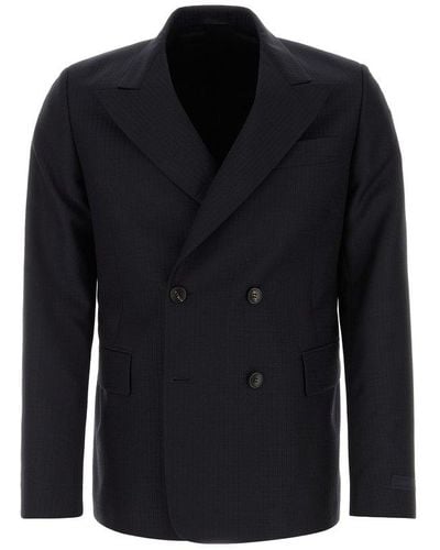 Lanvin Double-breasted Long-sleeved Jacket - Black