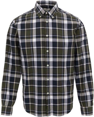 Woolrich Plaid-pattern Buttoned Shirt - Grey