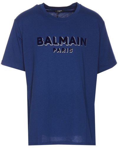 Balmain Oversize T-shirt, - Blue